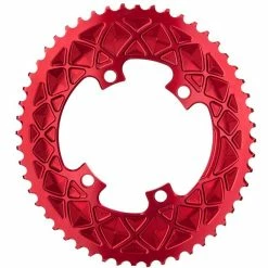 Absolute Black Plateau Ovale Premium - 4 Trous 110 Mm (Shimano Asymétrique) - Rouge 2022